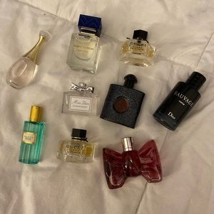 Mini perfume samples Dior YSL Gucci Tory Burch